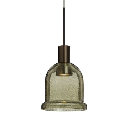 Besa Lighting Kiba Cord Pendant, Latte Bubble, Bronze Finish, 1x3W LED 1XT-KIBALT-LED-BR